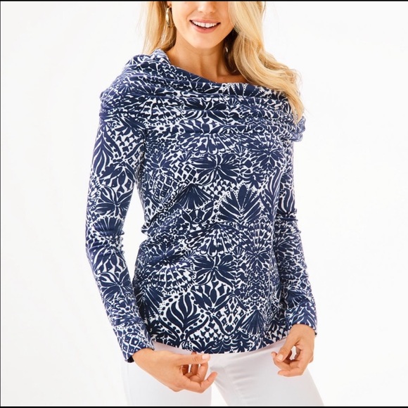Lilly Pulitzer Belinda Pullover By Land Or By Sea Print Size M - Picture 1 of 7